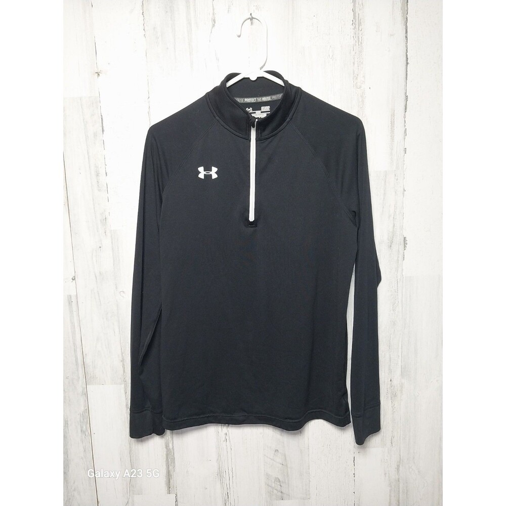 Under Armour Long-Sleeve Quarter-Zip Performance Pullover Black Small